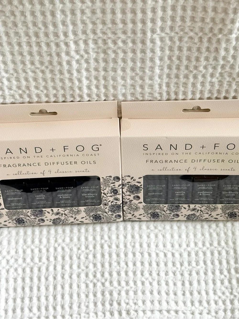 Sand + Fog Fragrance Diffuser Oils 8 Pack Teakwood Vanilla Cashmere Blackberry